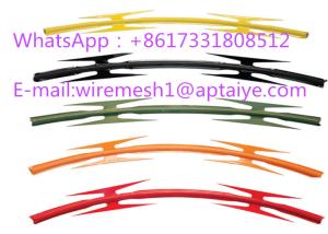 China Professional Colored Barbed Tape PVC Razor Barbed Tape Top On Wall CBT -65 wholesale