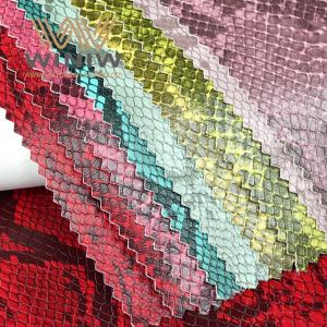 China Colorful Faux Snake Skin Fabric for Bags genuine leather sewing products wholesale