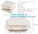9 inch 3 compartment black food container corn starch clamshell,Corn Starch Food