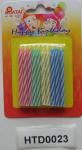 4 Color Magic Relighting Birthday Candles Striped Design Eco Friendly 100%