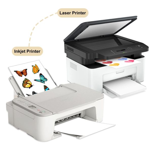 Vinyl Inkjet A4 Glossy for Transparent Matte Printer Waterproof Sheet Printable Stickers Adhesive Sheets Custom Sticker Paper