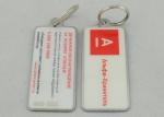 Double Side Offset Printing Promotional Keychain , Stainless Steel Square
