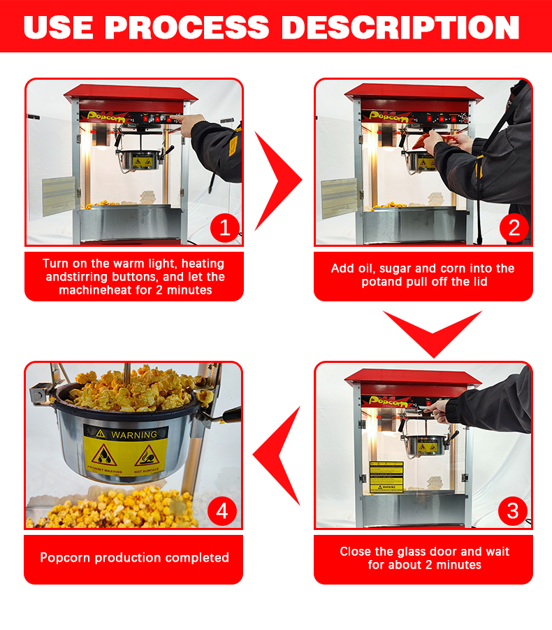 Private Mold Electric Popcorn Machine with 1500W Power and in Guangzho