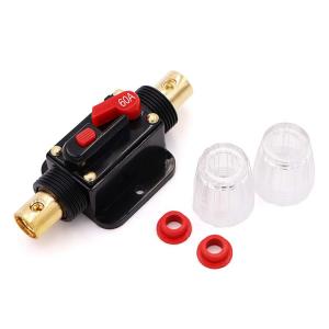 China 24V 60A Inline Circuit Breakers Manual Reset Fuse Holder 60 Amp/ Circuit Breakers For Car Audio System on sale