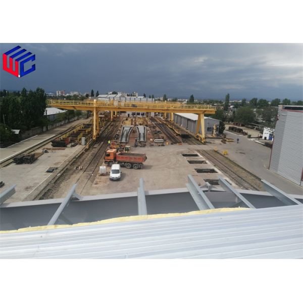 Electroplating Metal Support Structure Prebuilt Steel Buildings