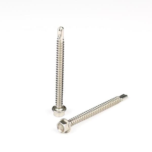 Black Sus316 Hex Head Screws Customized Support for Stainless Steel Self