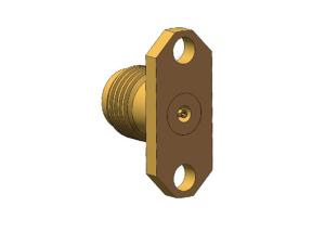 China High Frequency 2-holes Flange Mount 2.4mm RF Connector wholesale