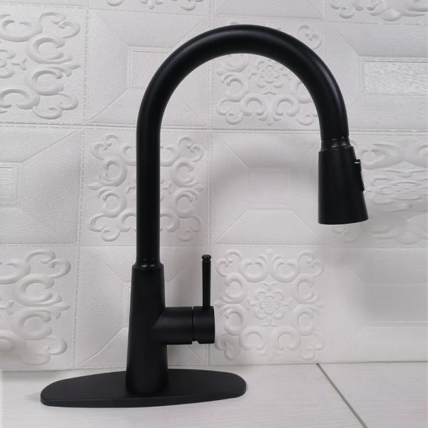 Pull Down Kitchen Faucet Smart Touch Solid Stainless Steel Taps Deck Installed