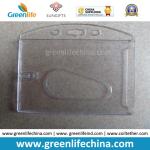 Plastic PS Material Single Horizontal Hard ID Working Badge Holders