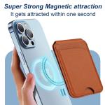 Embossed Logo MagSafe Wallet Adjustable Phone Stand Magnet Wallet Card Holder