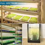 Plants Seedling 4ft LED Grow Light Tubes 18W for Hydroponics Herbs Microgreen