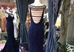 Small Train Mermaid Style Prom Dress Sleeveless Sexy Top Hollow Out Bead Tassels