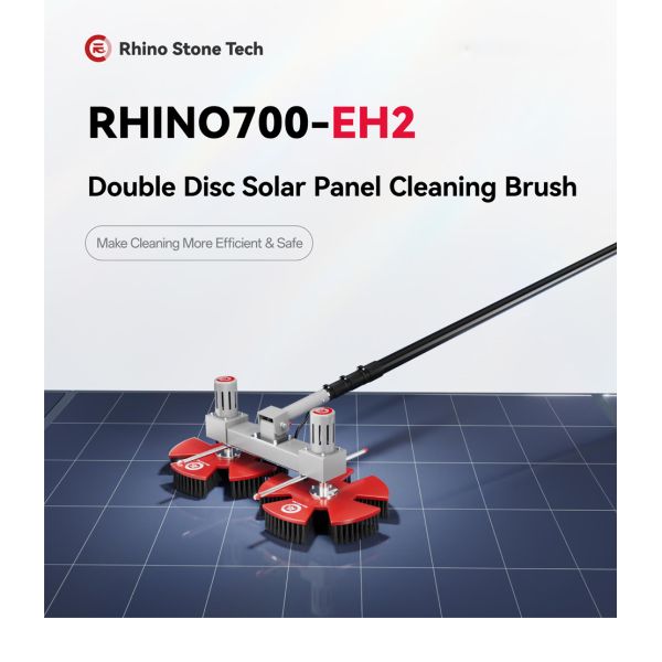 Solar Panel Cleaning Tool Equipment Double Head Solar Panel Cleaning Rotating Brush