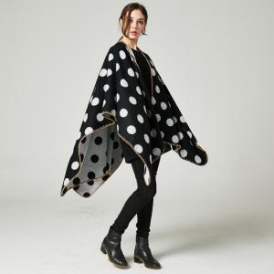 China Wholesale 50%polyester and 50% acrylic fashion dot design lady shawl wholesale