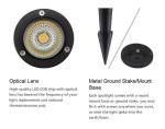 Pathway 5W Solar Powered LED Lights , Warm White Outdoor Landscape Lights