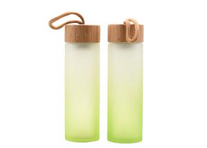 China Portable Unbreakable Glass Water Bottle Borosilicate Glass Water Bottle With Bamboo Lid wholesale