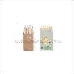 printed logo Eco coloured wood 12pcs set pencil with kraft box case for school