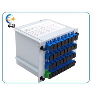China Single Mode Fiber Optic Splitter 1x4 SC Port Plastic Plug In Optical Splitter For FTTH POE IP 3G 4G Network wholesale