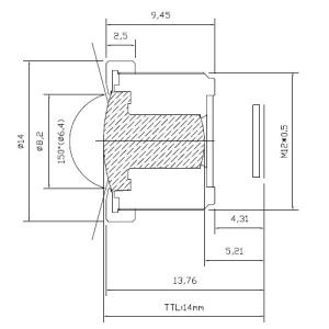 China 1/3&quot; 2.9mm 3Megapixel M12 mount 140degree Wide Angle Lens for OV4689 AR0330 wholesale