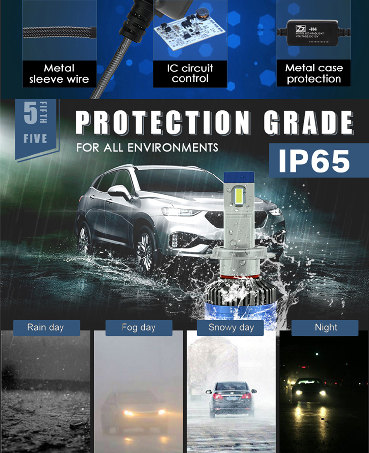 H4 H7 H11 LED Car Headlight Bulbs 3570 Csp 9006 BH4 H8 Led Fog Lamp For Motorcycle