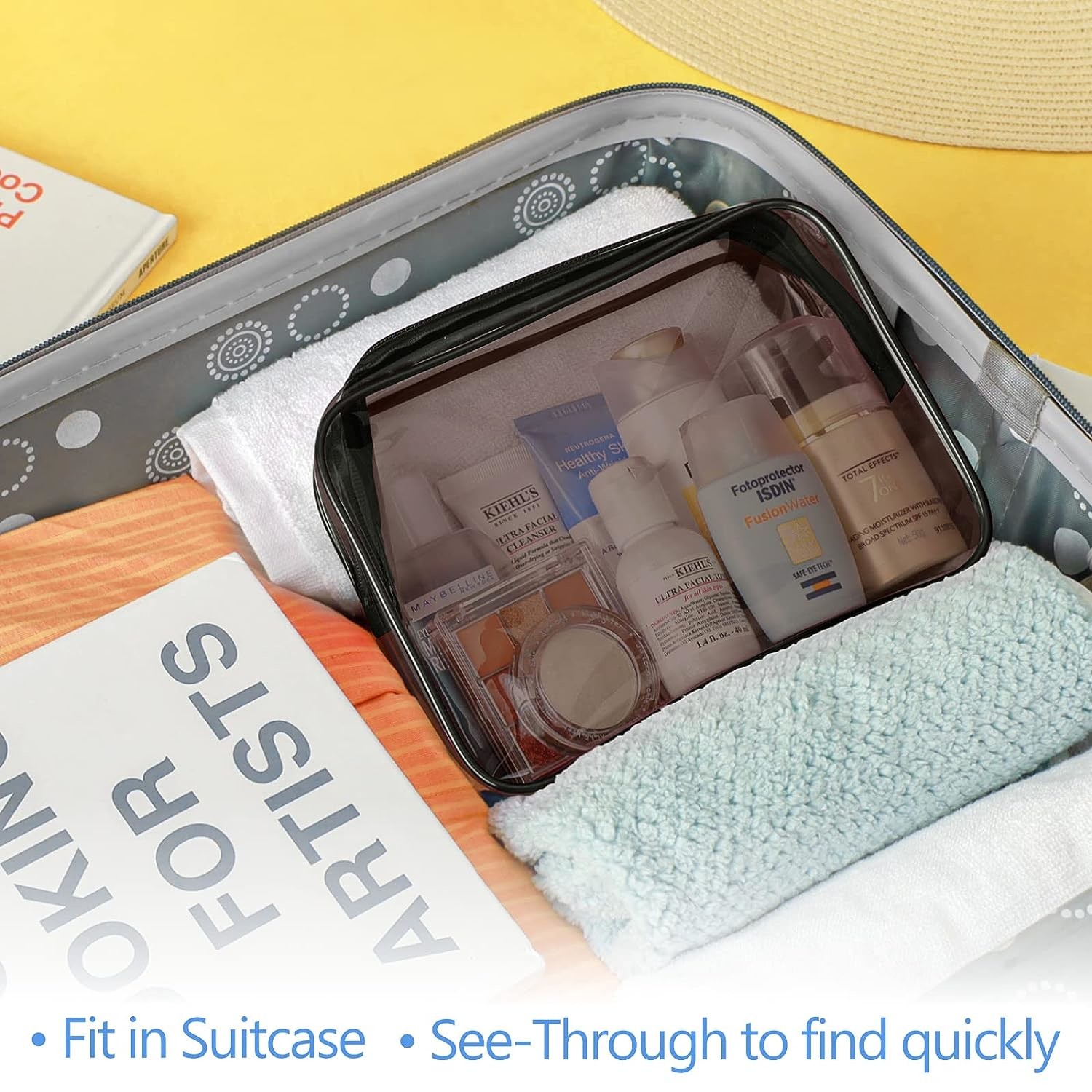 Multi Functional Durable Water Resistant Clear Toiletry Bags For Traveling