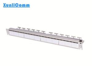 China 125 VAC RMS 24 Port Empty Patch Panel Full Sense Keystone Jack Supported wholesale
