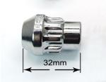 0.4 Kg Nissan Subaru Locking Wheel Nuts Silver Color With Conical Seat