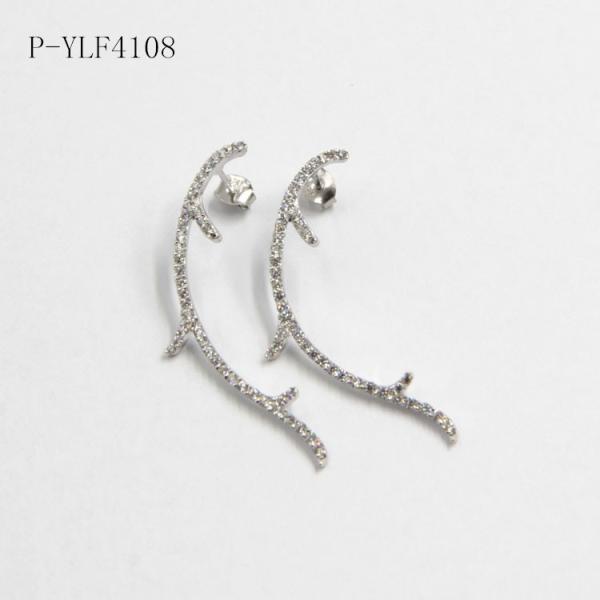 Cartilage Earrings 925 Silver CZ Earrings Zirconia Crystal Slim Silver Gold Rose