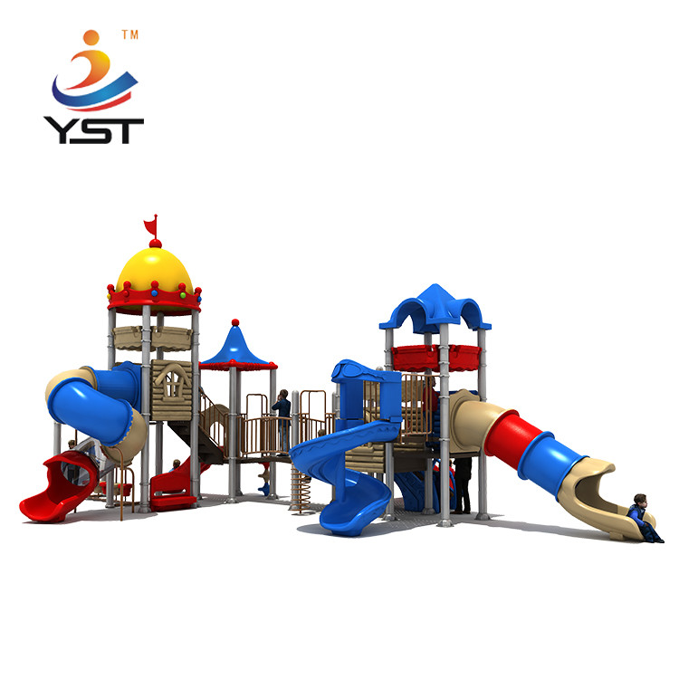 Amusement Combined Outdoor Plastic Slide UV Resistance EN1176