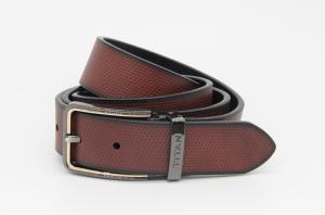 China 3.5cm Width Gents Leather Belt With Zinc Alloy Buckle Light Brown Color wholesale