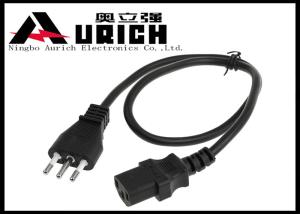 China Electrical Three Prong Laptop Power Cord Italy Standard 10A 250V Custom Length wholesale