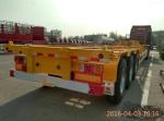 20 / 40 Foot Flatbed Semi Trailer Trucks / Skeletal Trailer 12 Pcs Container