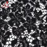 High quality Black Nylon lace fabric for evening dress