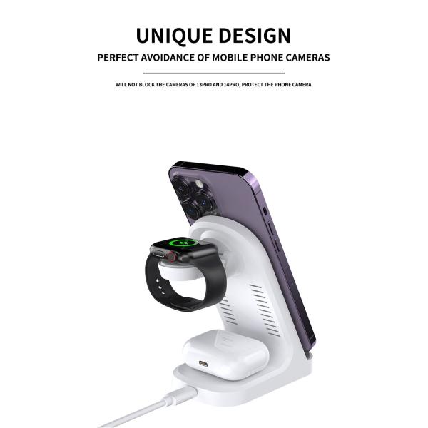 Apple Use Qi Wireless Charging Stand 9V ROHS Approval Multi Function