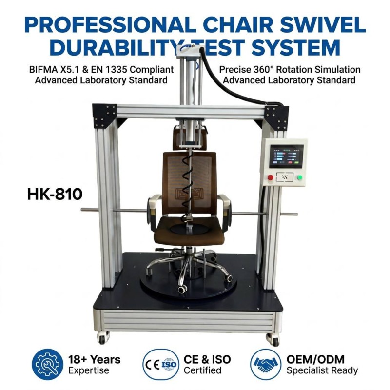 Automatic Chair Rotation Fatigue Testing Machine with 200kg Load for Swivel Chair Life Cycle Test