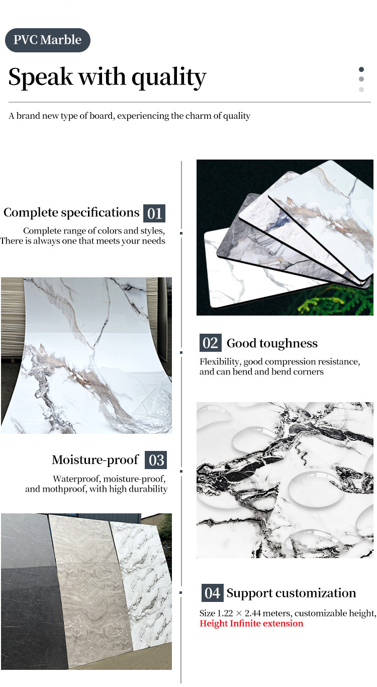 Waterproof And Easy To Install Marble Wood Veneer Panels Interior Decorative Wall Panels New Products Marble Wall Panels
