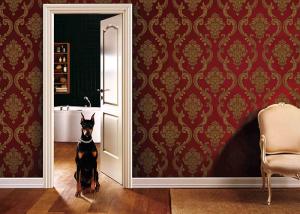 China Eco - Friendly Classial Embossed Washable Vinyl Wallpaper With European Style wholesale
