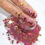 Crafting Essential 1kg Holographic Pink Chunky Eco-Friendly Glitter Powder for