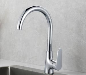 China Zinc SUS304 Single Handle Kitchen Faucet High Arc Deck Mounted wholesale