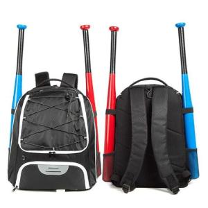 China Baseball Softball Bat Bag With Shoe Compartment And Fence Hook Hold Bat Helmet wholesale
