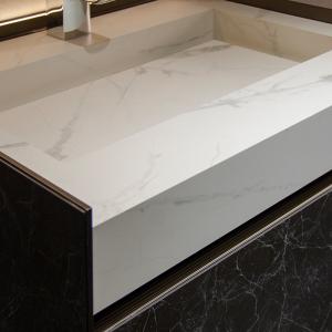 China Luxury Bathroom Sink 1500mm Mirror Cabinet Vanity And Basin Combo wholesale