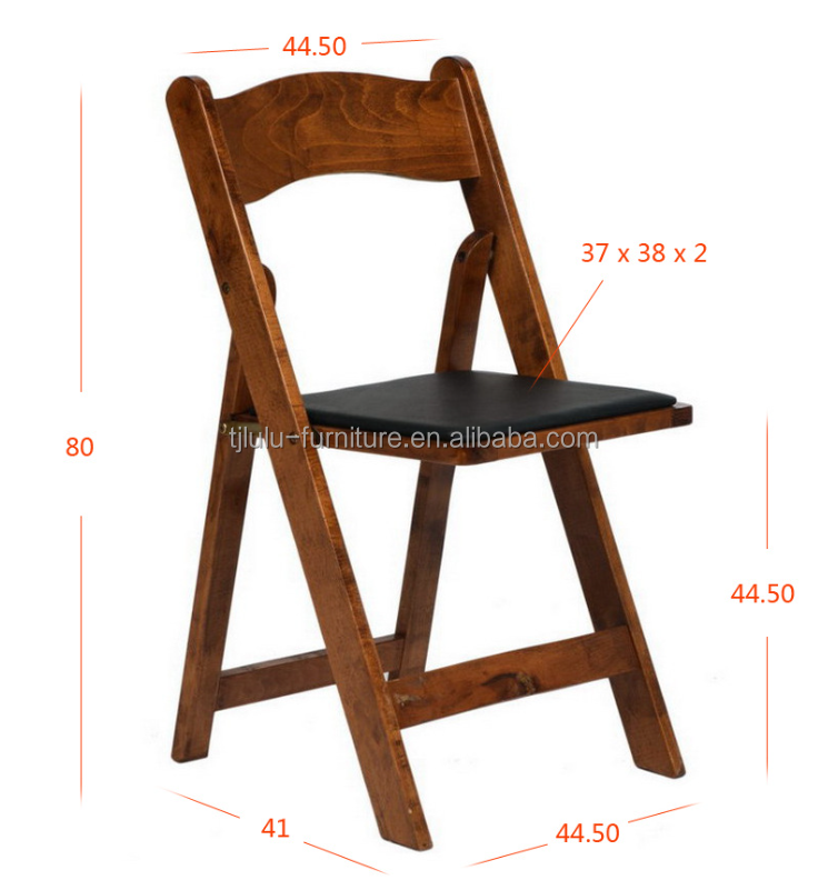 Nordic Modern Natural Upholstered Solid Wood Folding Chair for Restaurant Hotel Dining Room Furniture Restaurant