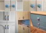 Blue Heart Ceramic Drawer Pulls Colorful Porcelain Furniture Handles Anti Brass