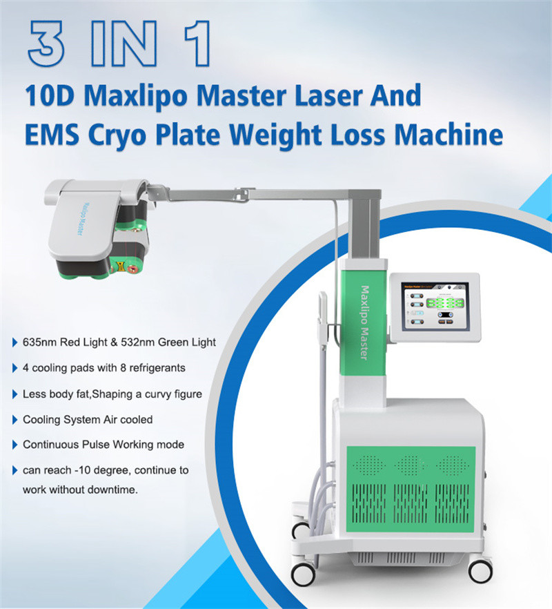 Ems Cooling Plate Laser Weight Loss Machine Maxlipo Master 10d