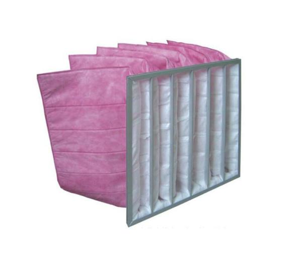 F8 F9 Bag Pocket Air Filter Galvanized Steel Aluminium Frame Yellow White Pink