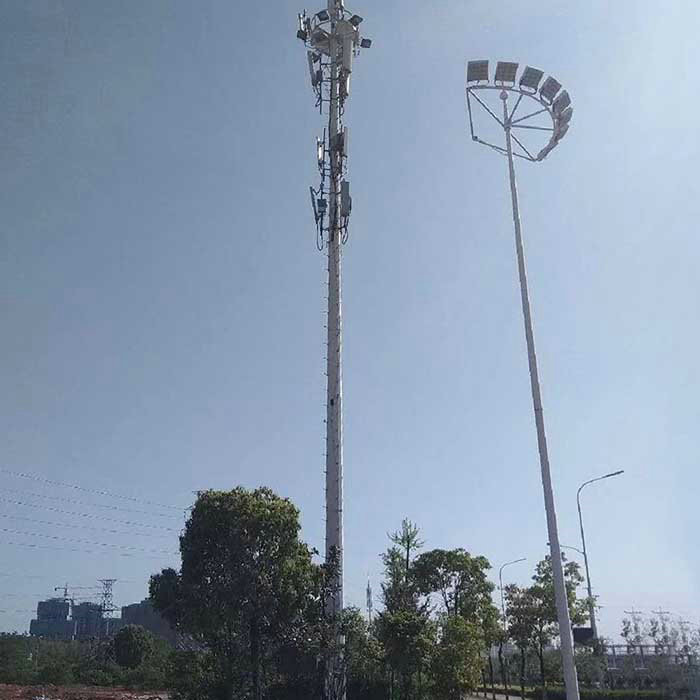Mobile Phone Communication 35M Steel Monopole Tower