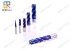 4Flute HRC65 Carbide End Mill Cutters with Nano Blue Coating for Mould Steel