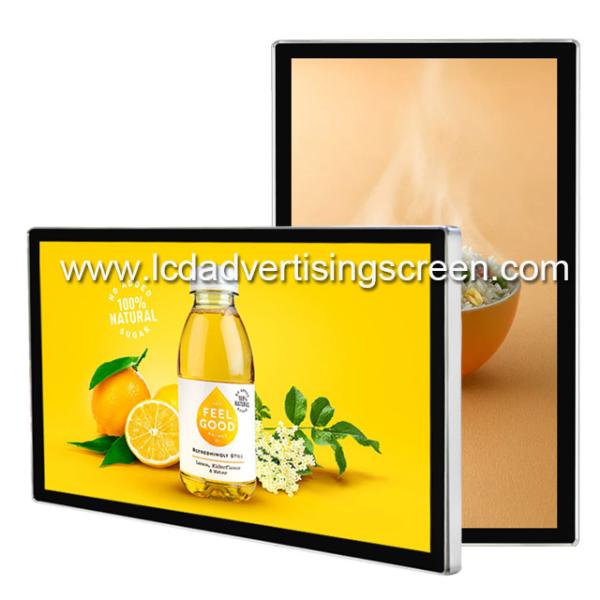 32 Inch Wall Mounted Lcd Advertising Screen Menu Board For Display Fast Food Bar