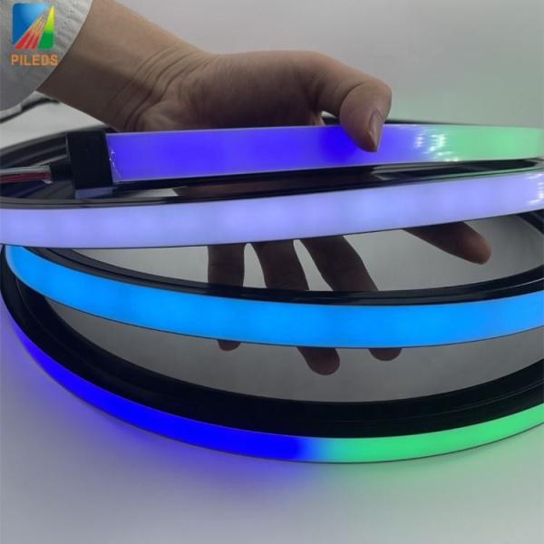 Digital Addressable LED Neon Rope Light Strip Programmable 12v Black Silicone Material