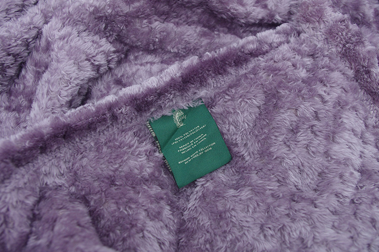 Extra Soft Warm Plush Flannel Bed Blanket Jacquard Style Lightweight 100% Polyester